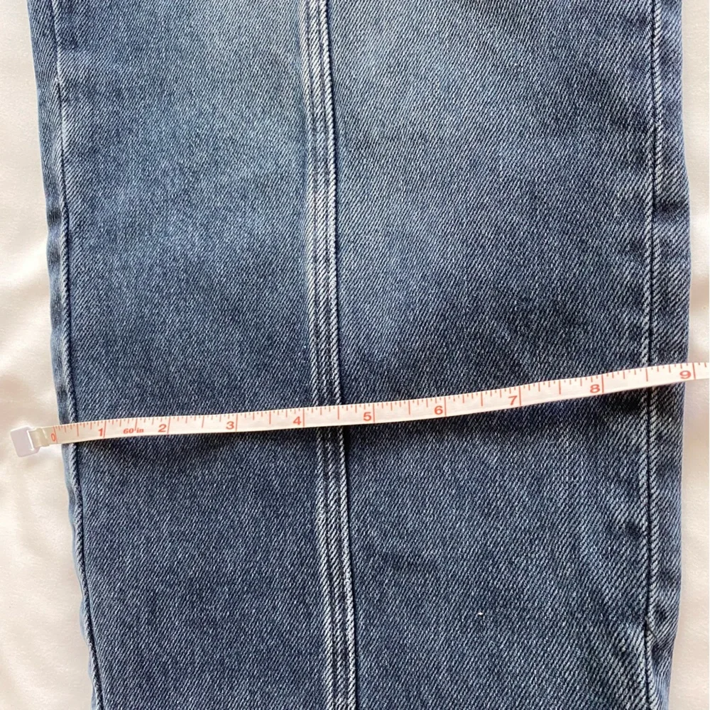 Massimo Dutti blue jeans seamed straight leg denim baggy 5040/711 EUR 42 USA 10 - Picture 16 of 16